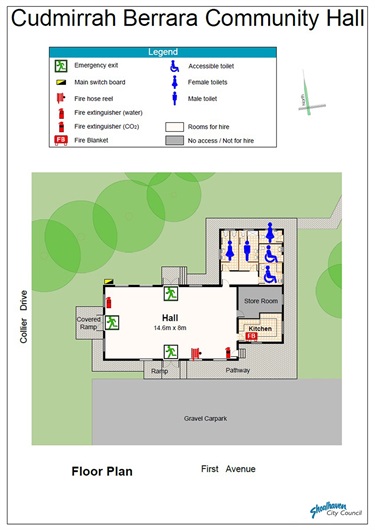 Cudmirrah Berrara Community Hall - Floor Plan