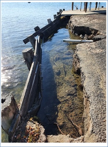 Lakehaven Drive boat ramp retainment wall