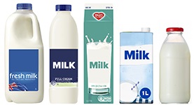 hard plastic cardboard tetra pak glass milk containers