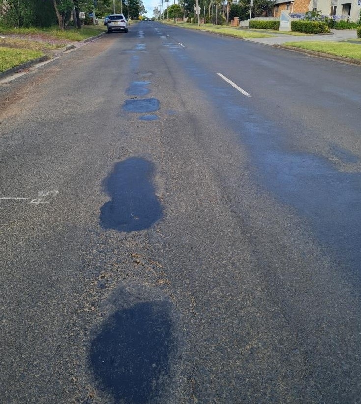 McMahons Road North Nowra Pavement Damage Shoalhaven City Council
