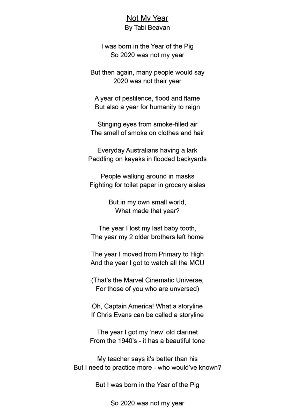 Creative Writing and Poetry