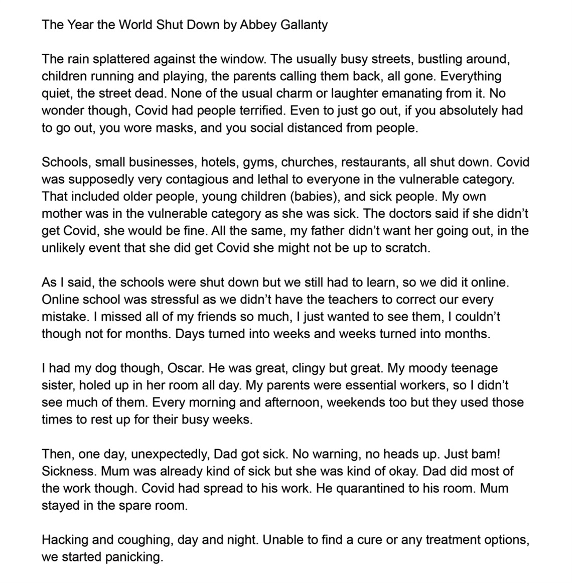 Creative Writing and Poetry