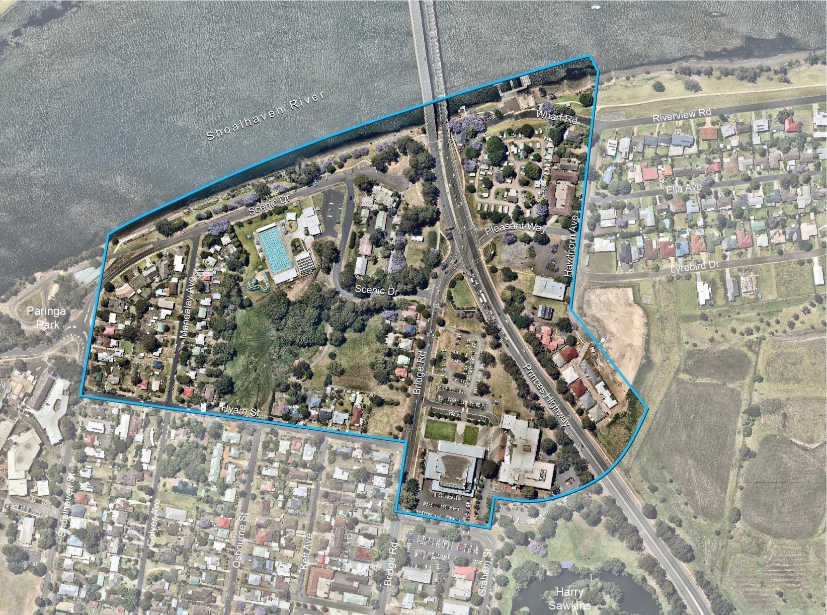 Map Nowra Riverfront Precinct