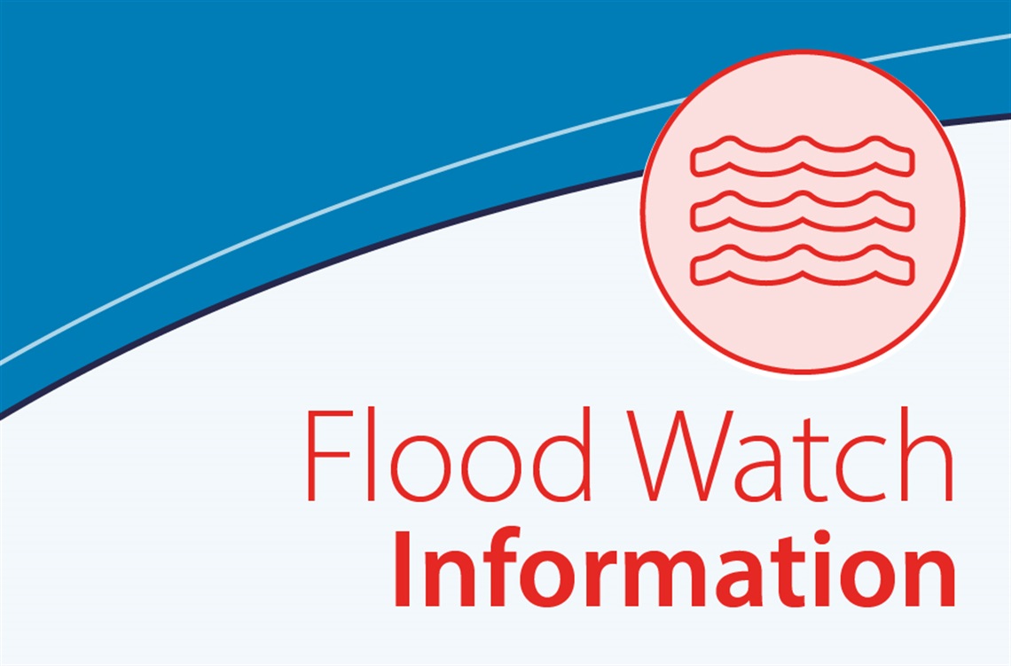 Flood watch information icon of rising water