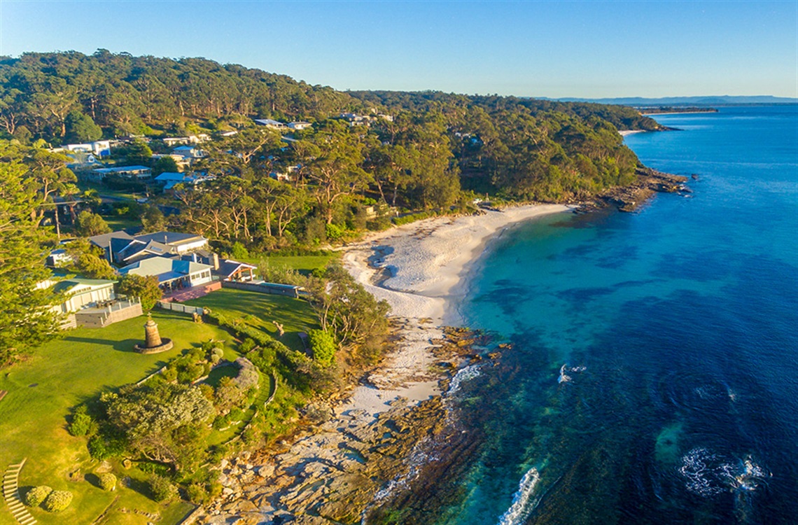 Aerial view of Little Hyams Beach